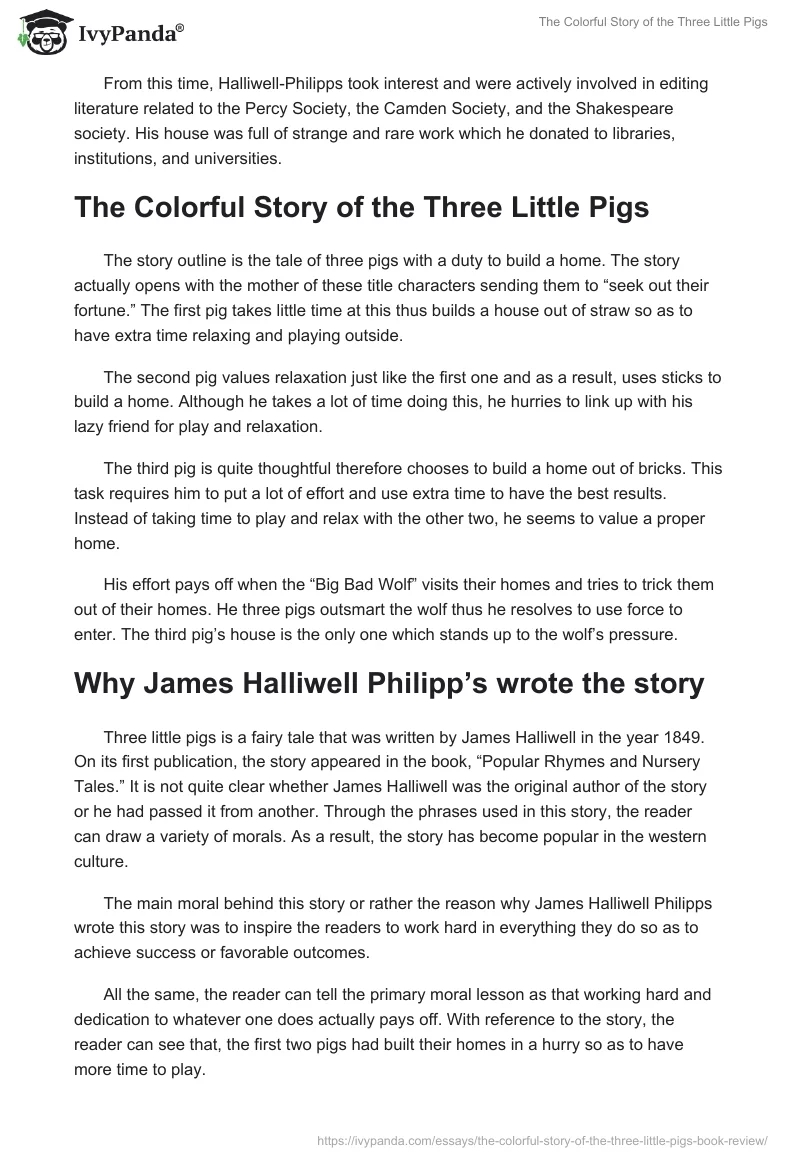 The Colorful Story of the Three Little Pigs. Page 2