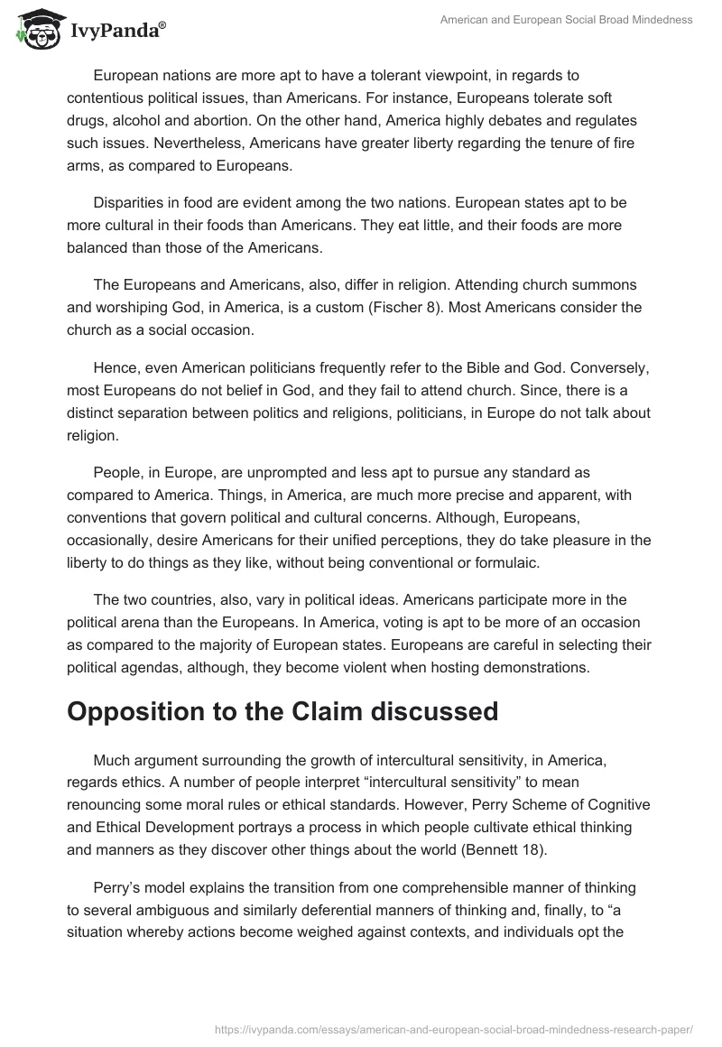 American and European Social Broad Mindedness. Page 4