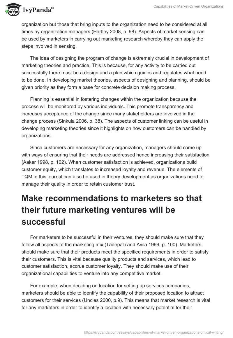 Capabilities of Market-Driven Organizations. Page 5