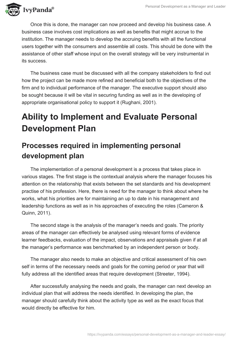 Personal Development as a Manager and Leader. Page 5