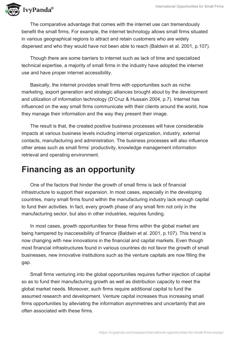 International Opportunities for Small Firms. Page 3