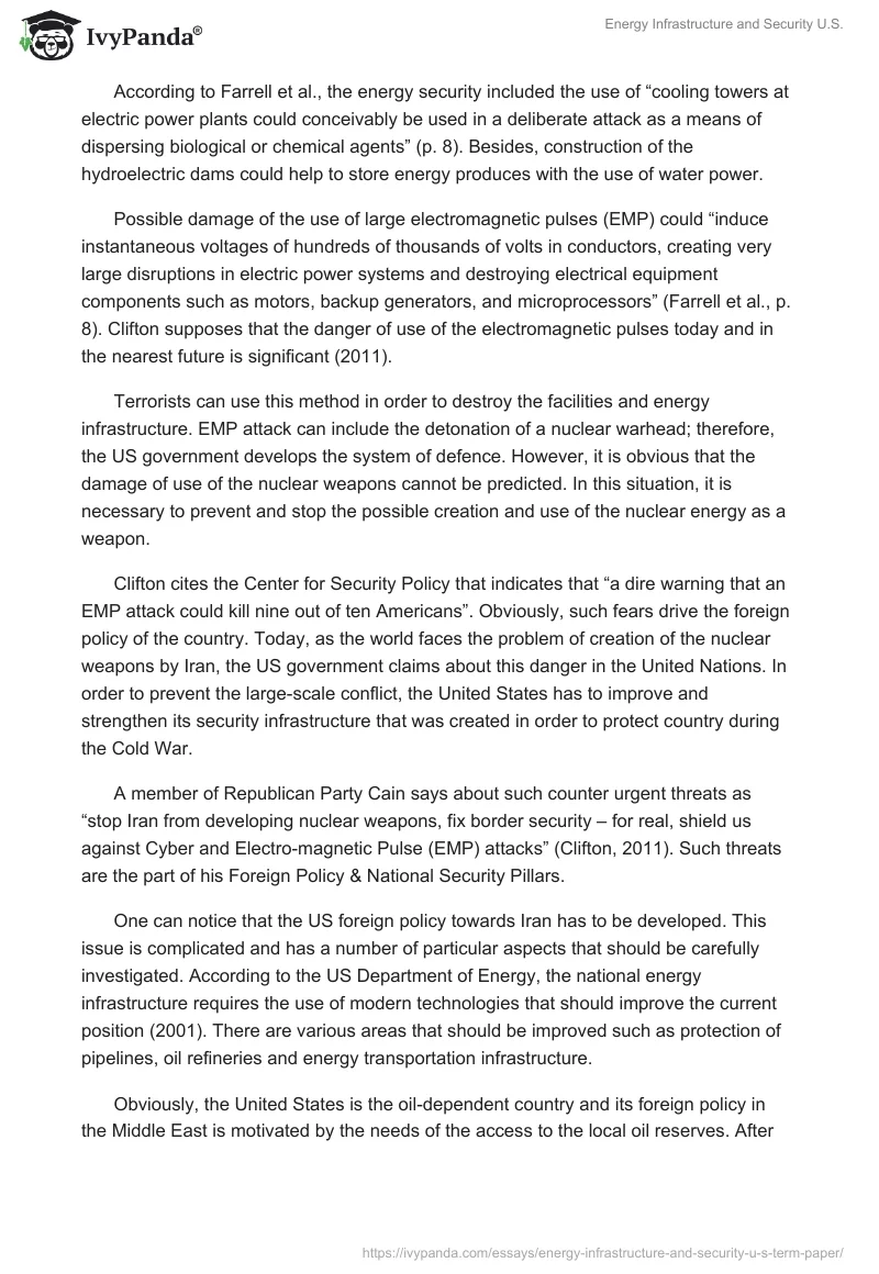 Energy Infrastructure and Security U.S.. Page 2