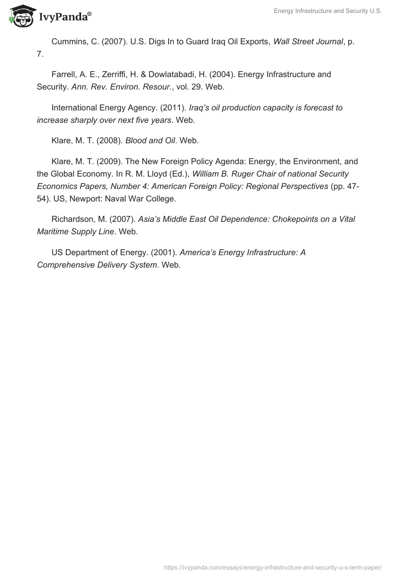 Energy Infrastructure and Security U.S.. Page 5