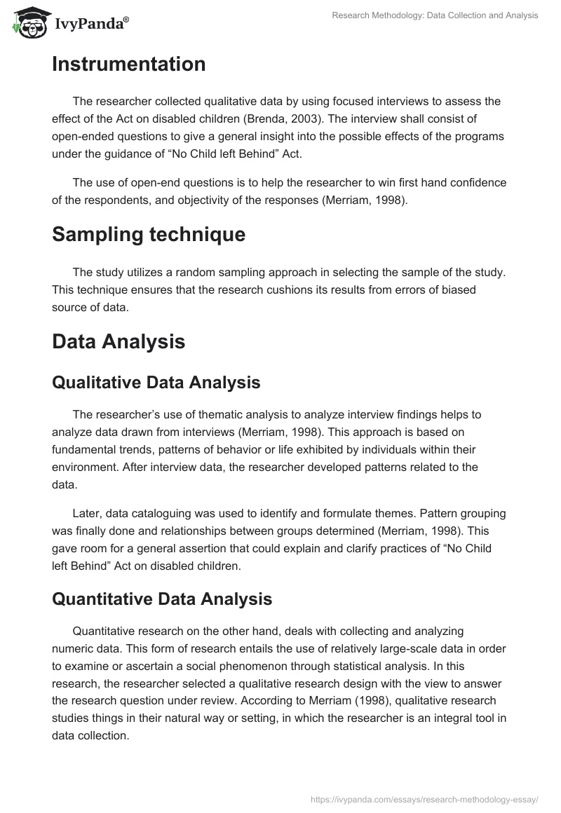 Research Methodology: Data Collection and Analysis. Page 2