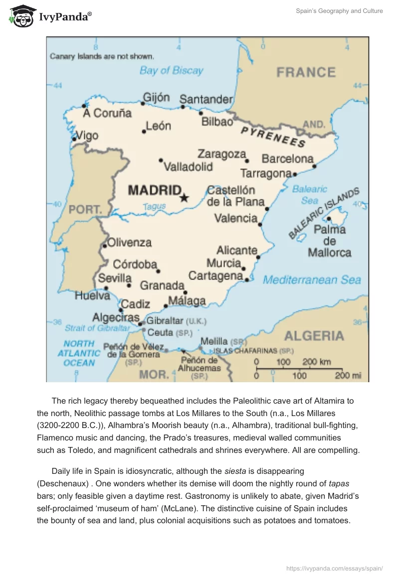 Spain’s Geography and Culture. Page 3