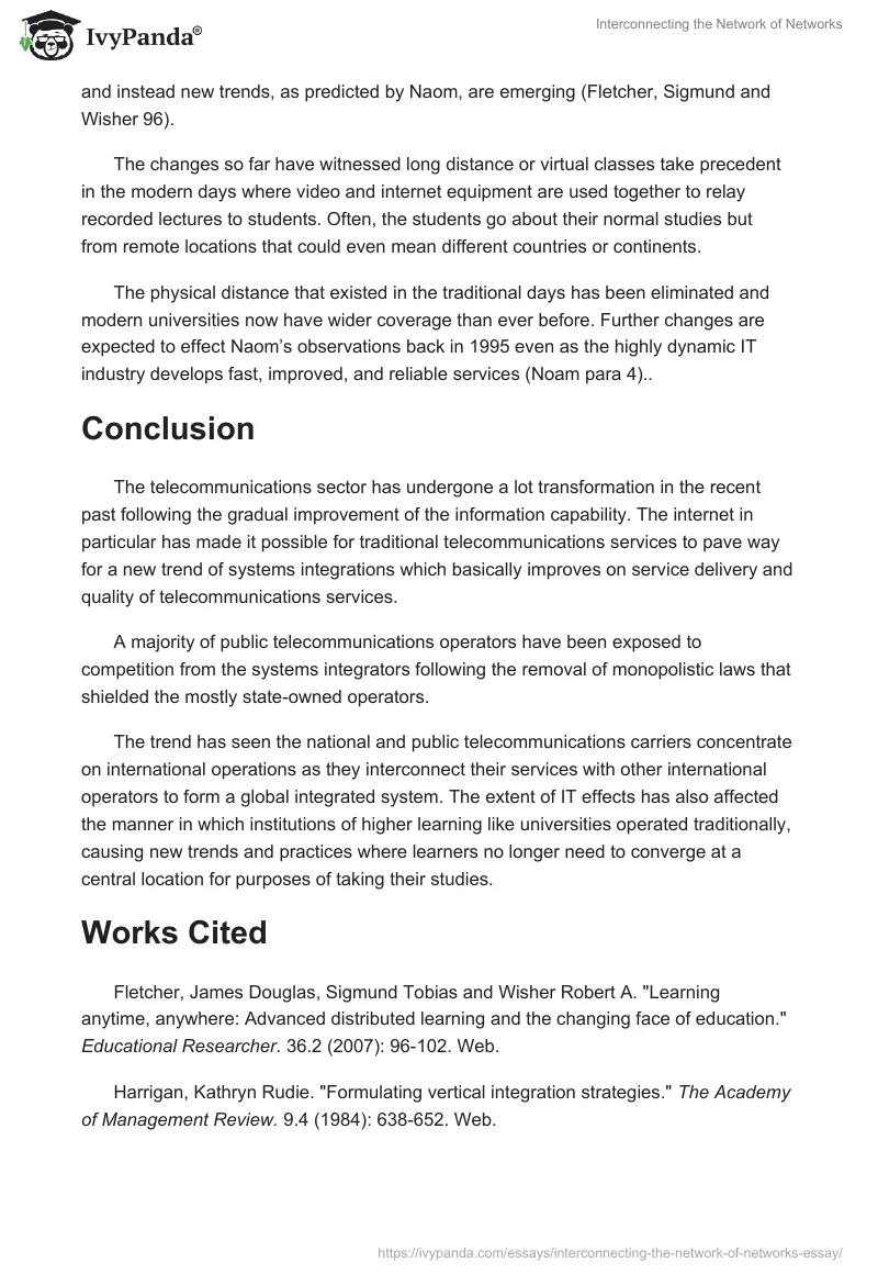 Interconnecting the Network of Networks. Page 5