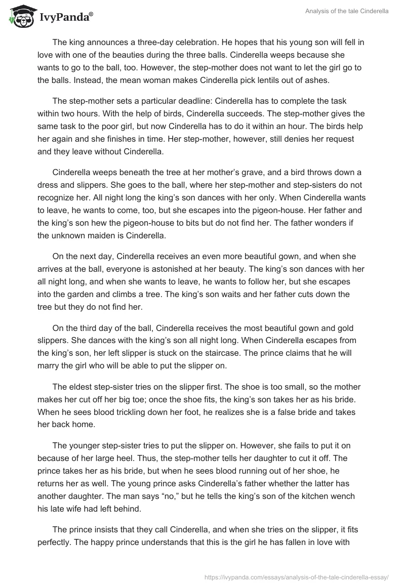 Analysis of the tale Cinderella. Page 3