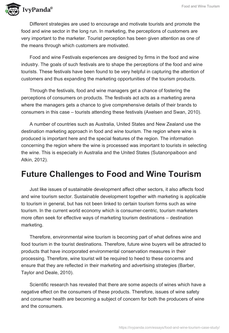 Food and Wine Tourism. Page 3