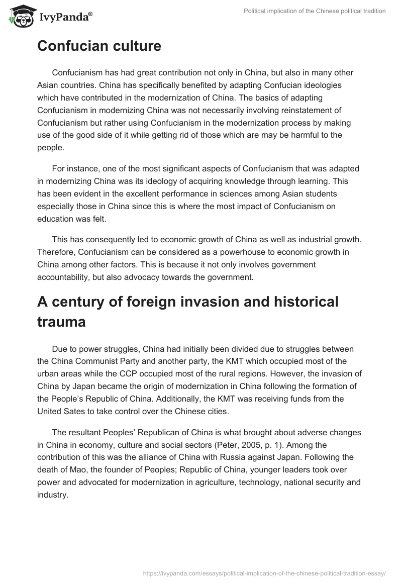 Political implication of the Chinese political tradition. Page 2