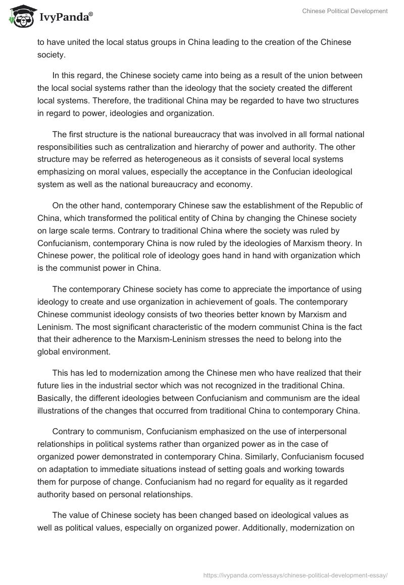 Chinese Political Development. Page 2