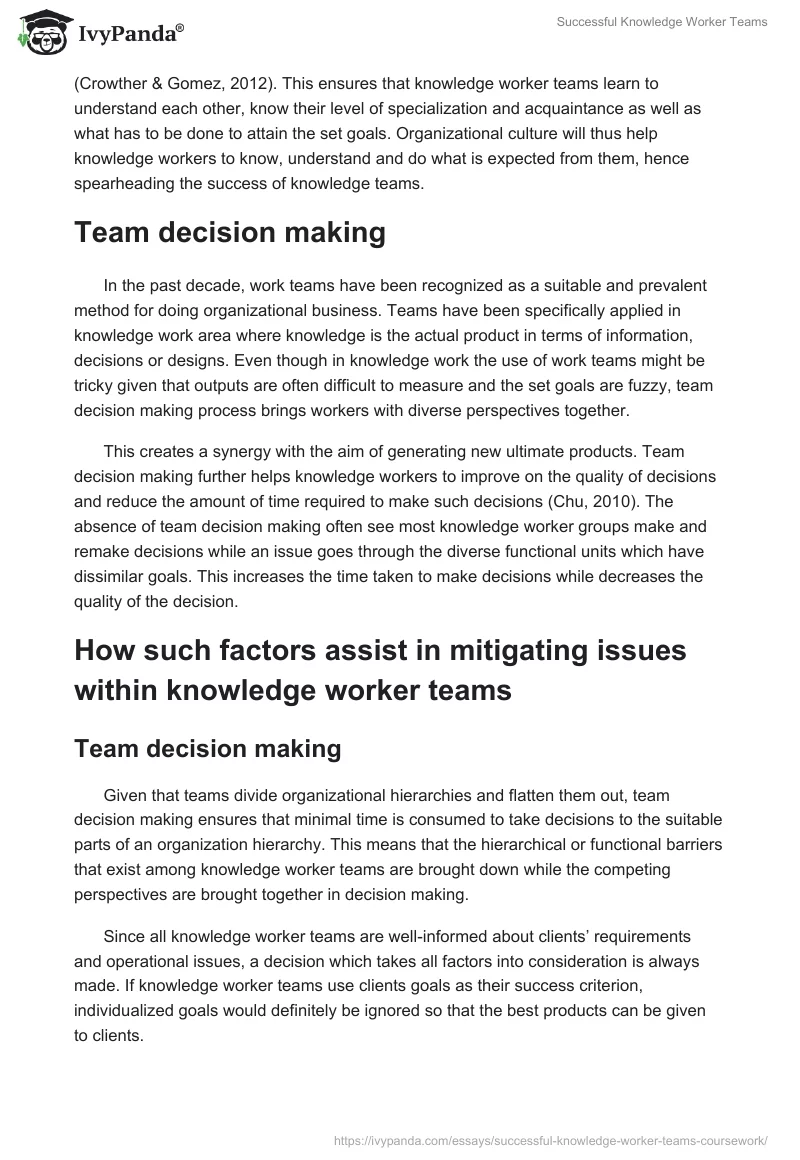Successful Knowledge Worker Teams. Page 3