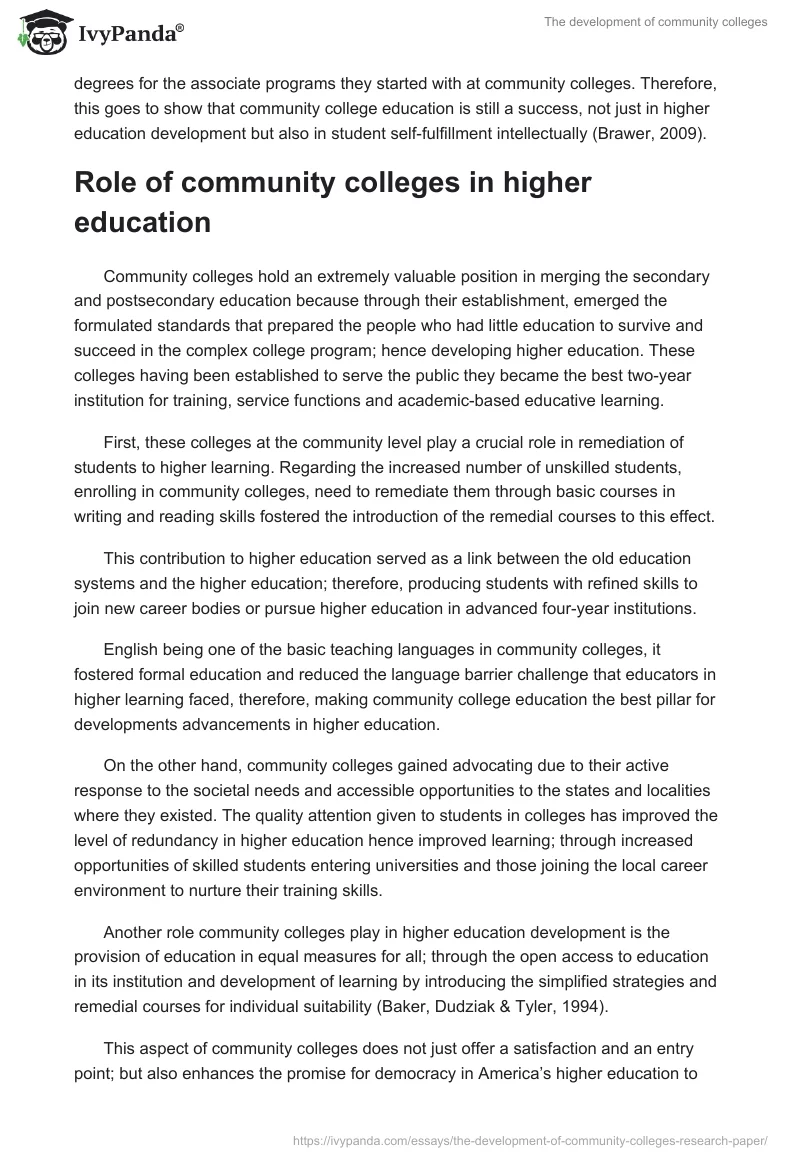 The development of community colleges. Page 3