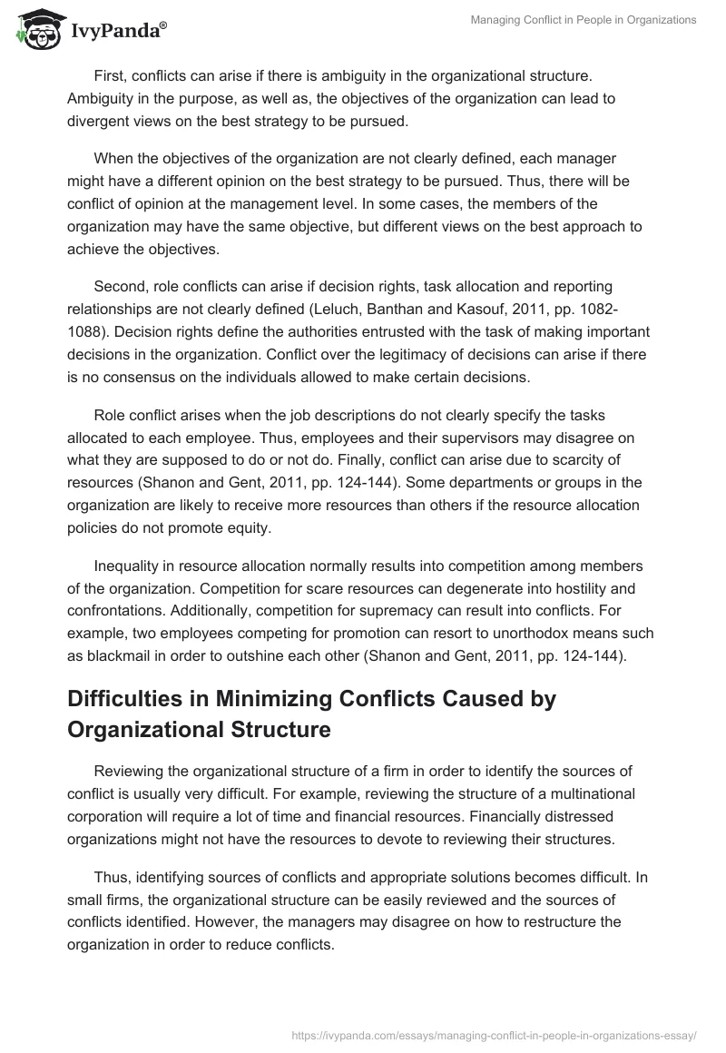 Managing Conflict in People in Organizations. Page 5