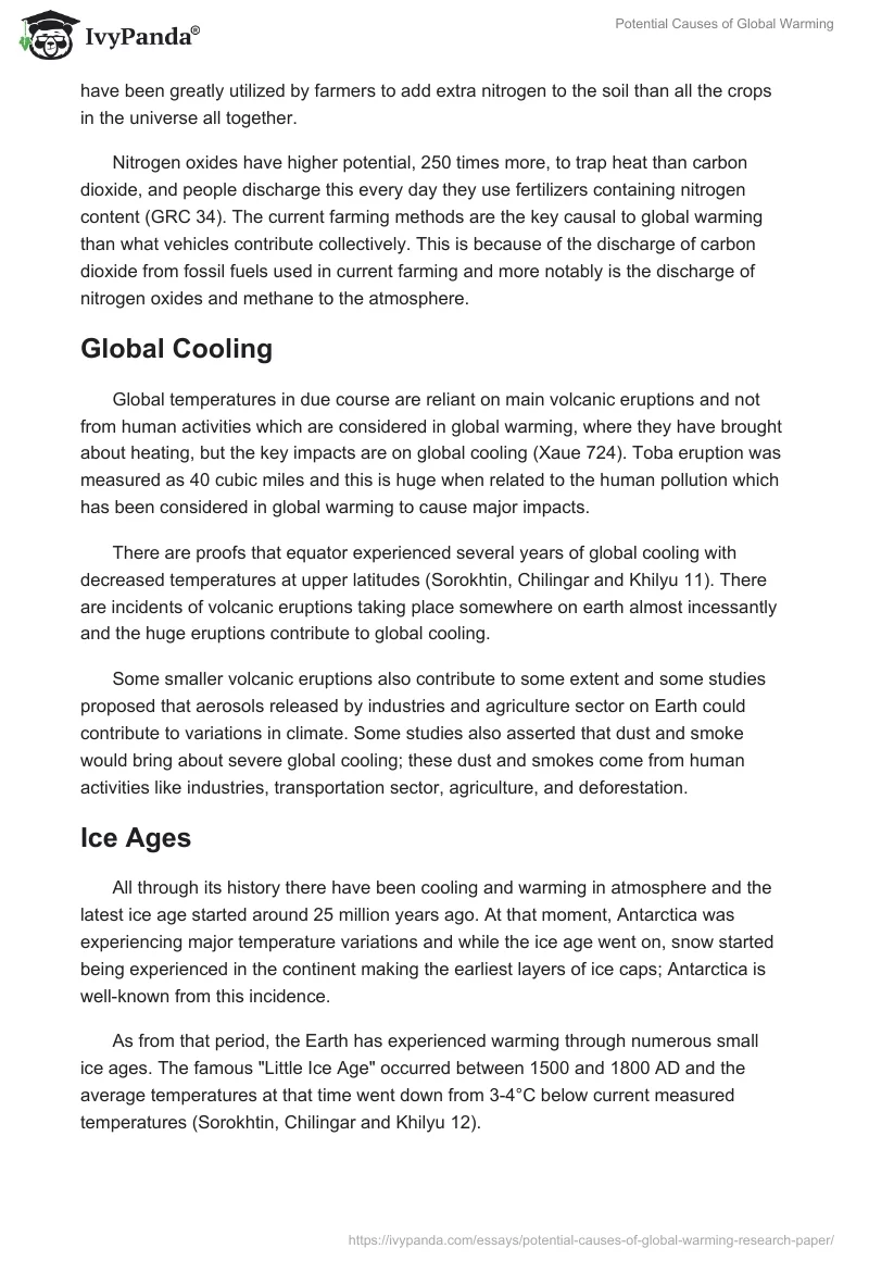 Potential Causes of Global Warming. Page 5