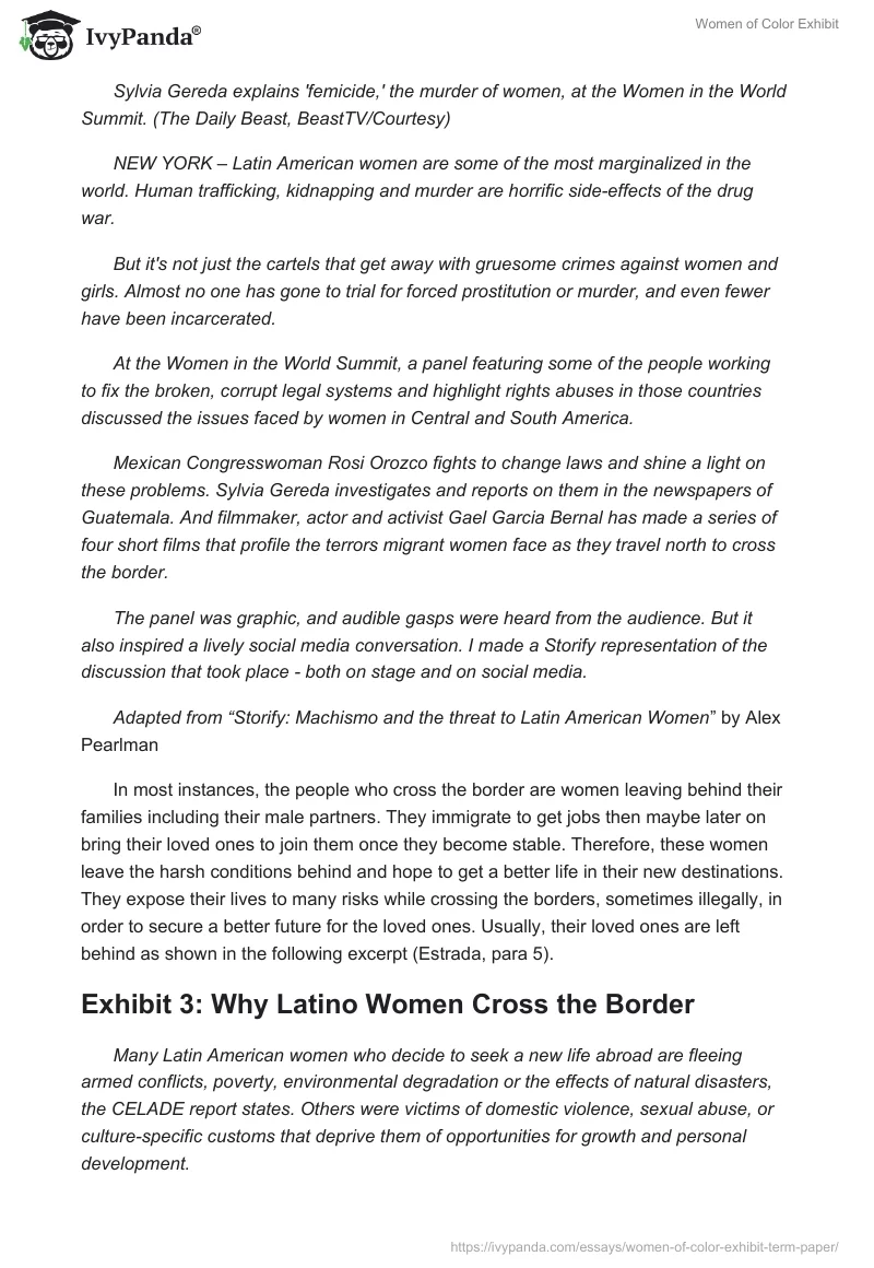 Women of Color Exhibit. Page 5