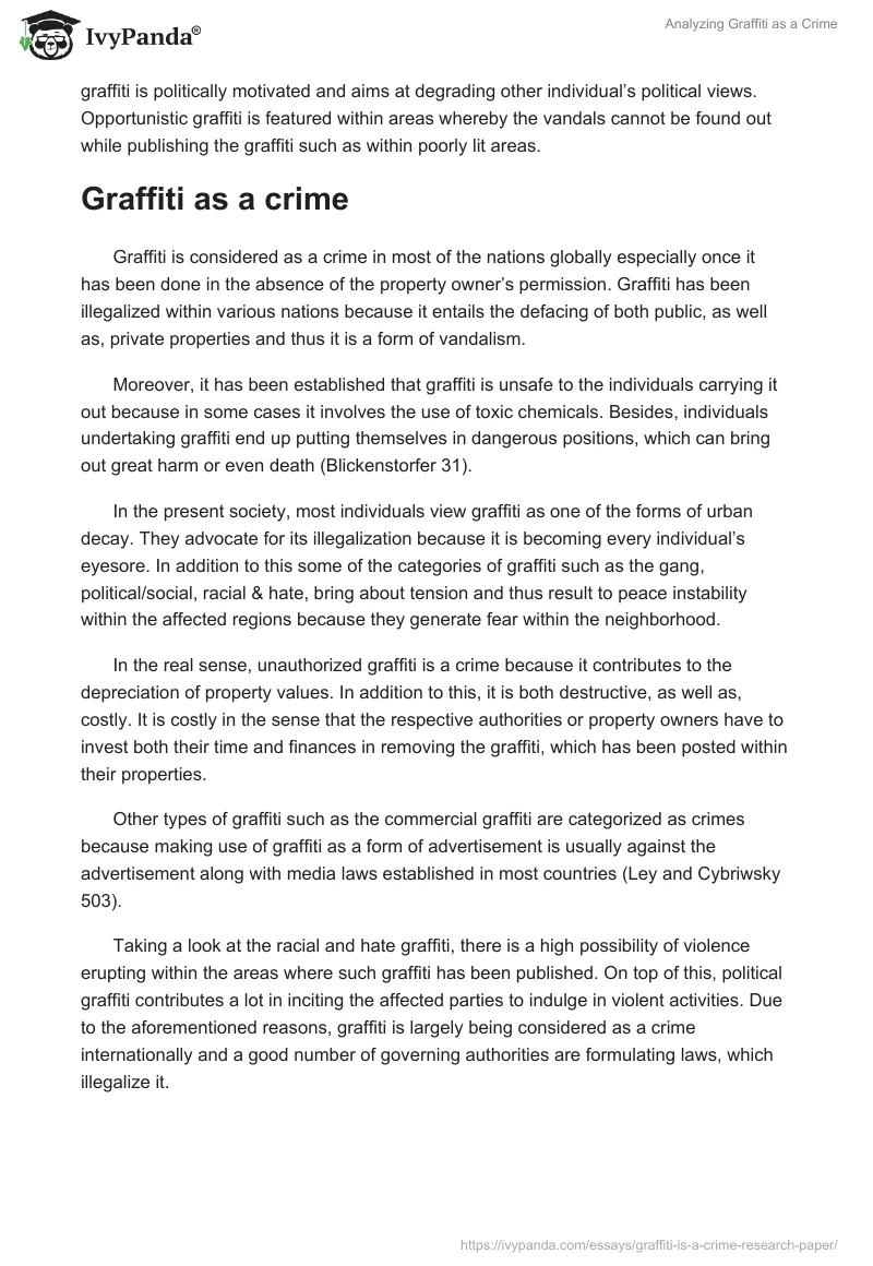 Analyzing Graffiti as a Crime. Page 2
