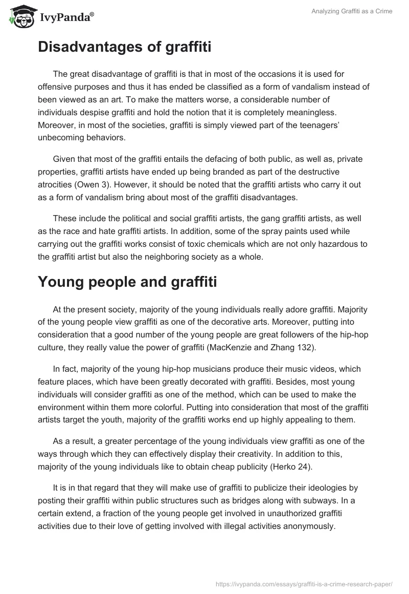 Analyzing Graffiti as a Crime. Page 3