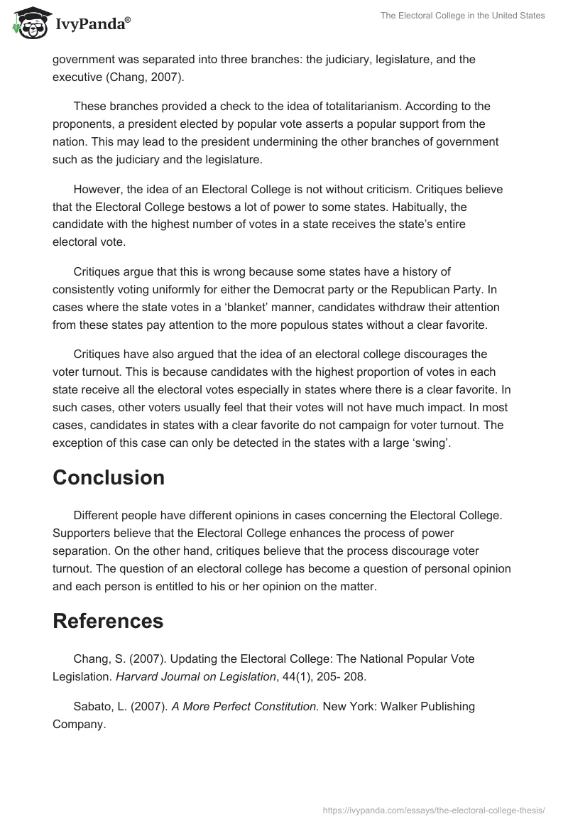 The Electoral College in the United States. Page 2