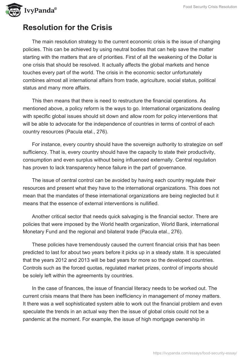 Food Security Crisis Resolution. Page 4
