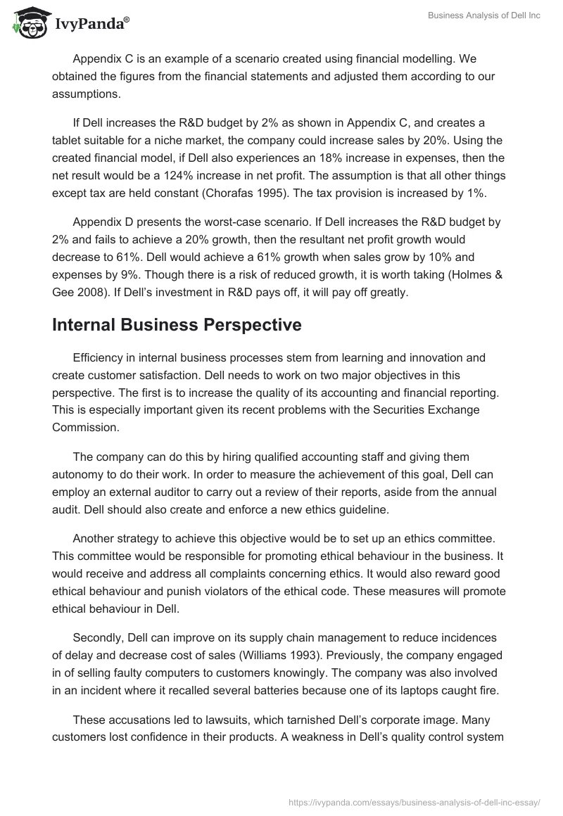 Business Analysis of Dell Inc.. Page 4