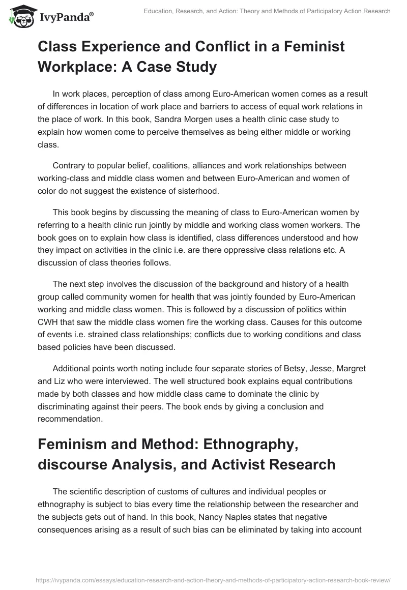 Education, Research, and Action: Theory and Methods of Participatory Action Research. Page 2