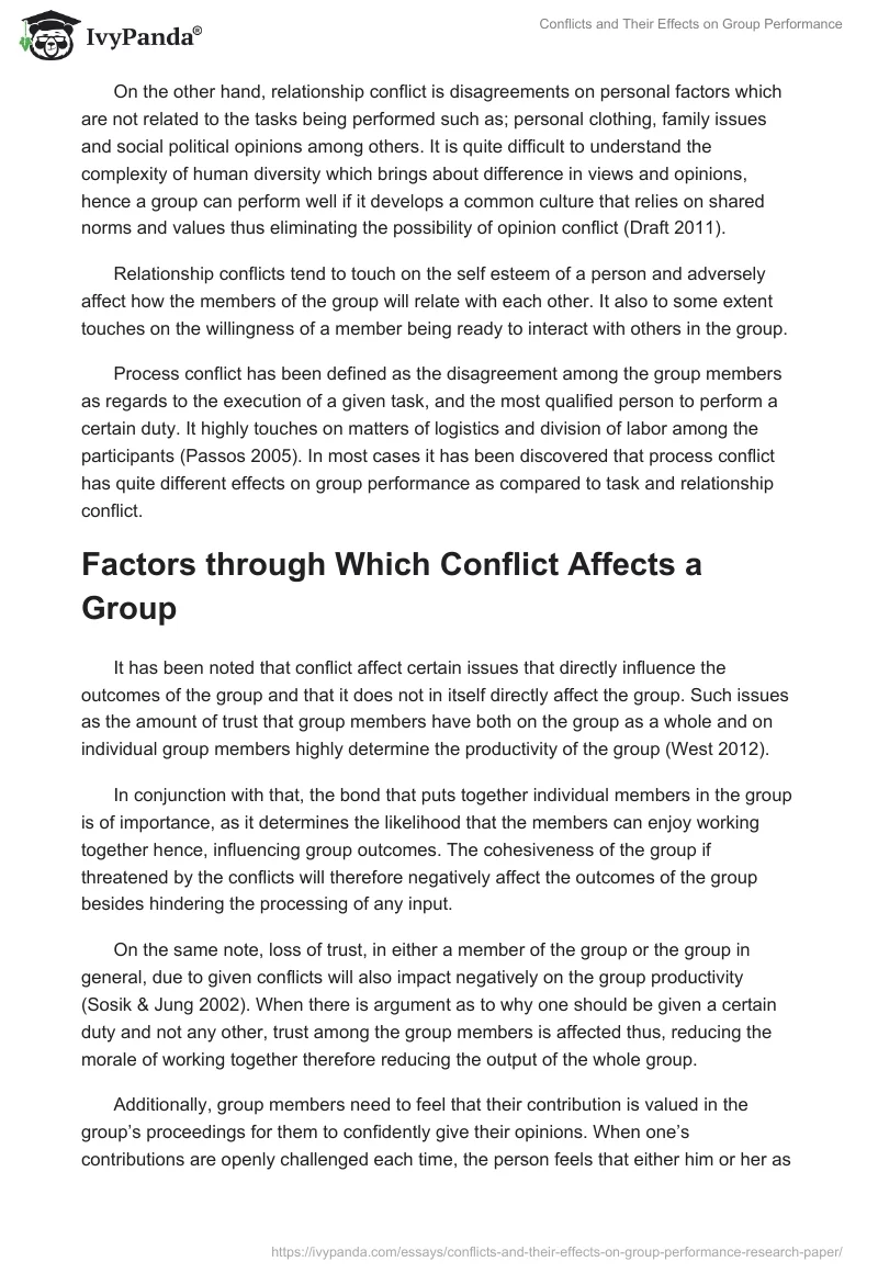 Conflicts and Their Effects on Group Performance. Page 2