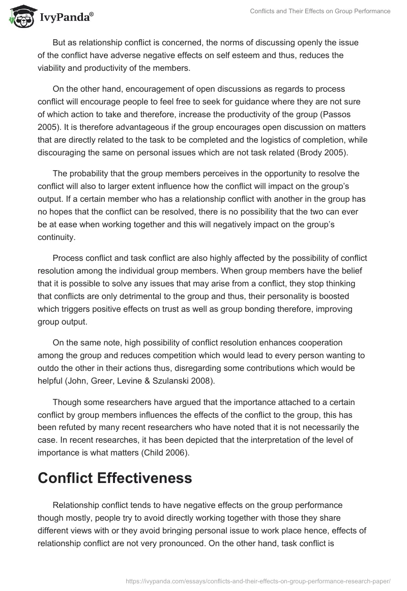 Conflicts and Their Effects on Group Performance. Page 4