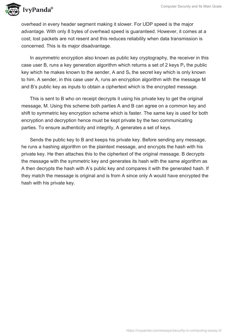 Computer Security and Its Main Goals. Page 2