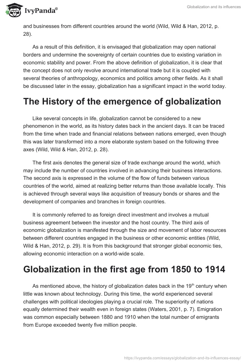 Globalization and its influences. Page 2