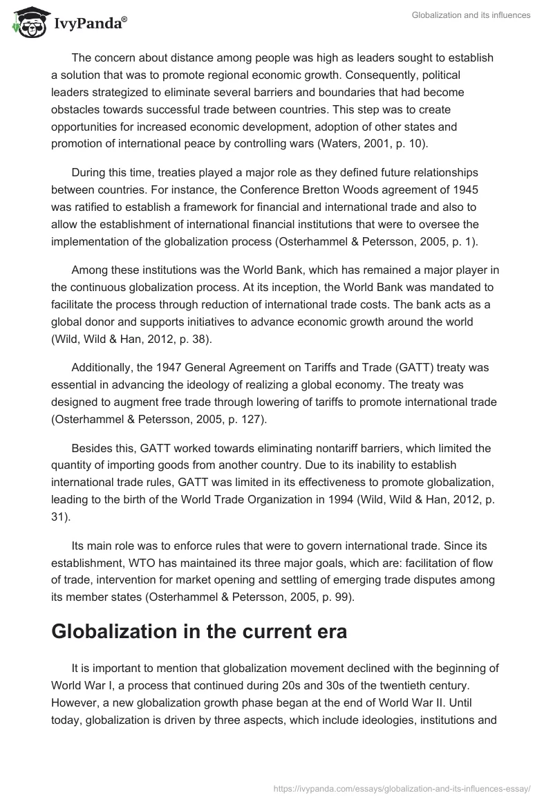 Globalization and its influences. Page 3