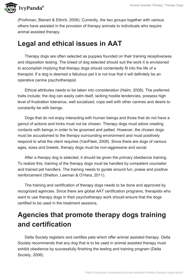 Animal Assisted Therapy: Therapy Dogs. Page 2
