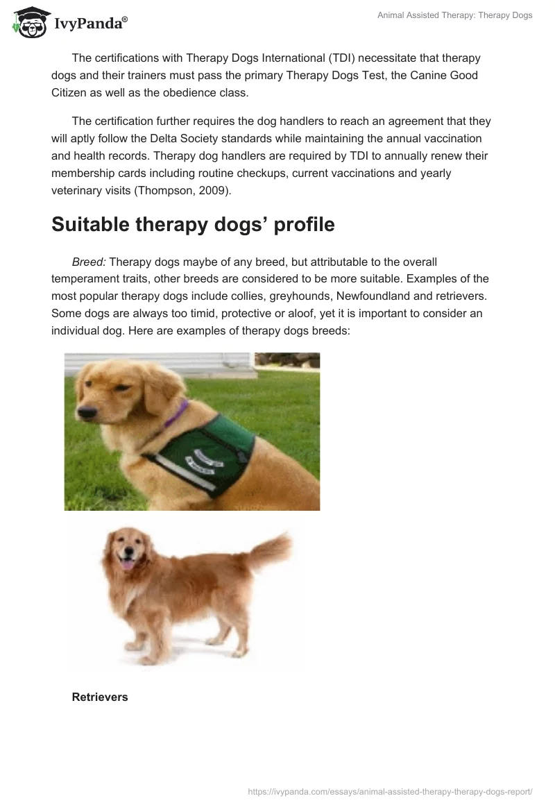 Animal Assisted Therapy: Therapy Dogs. Page 3