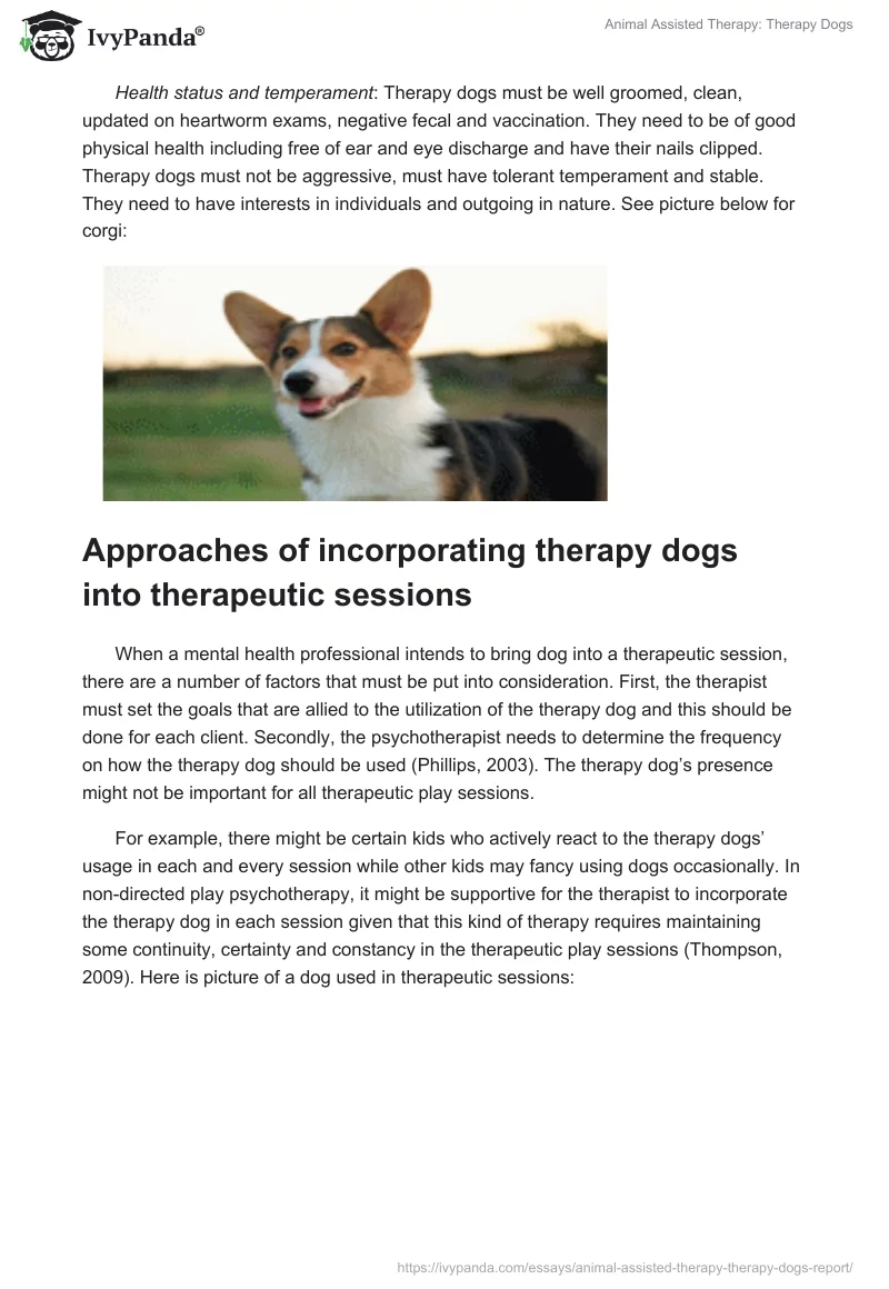 Animal Assisted Therapy: Therapy Dogs. Page 5