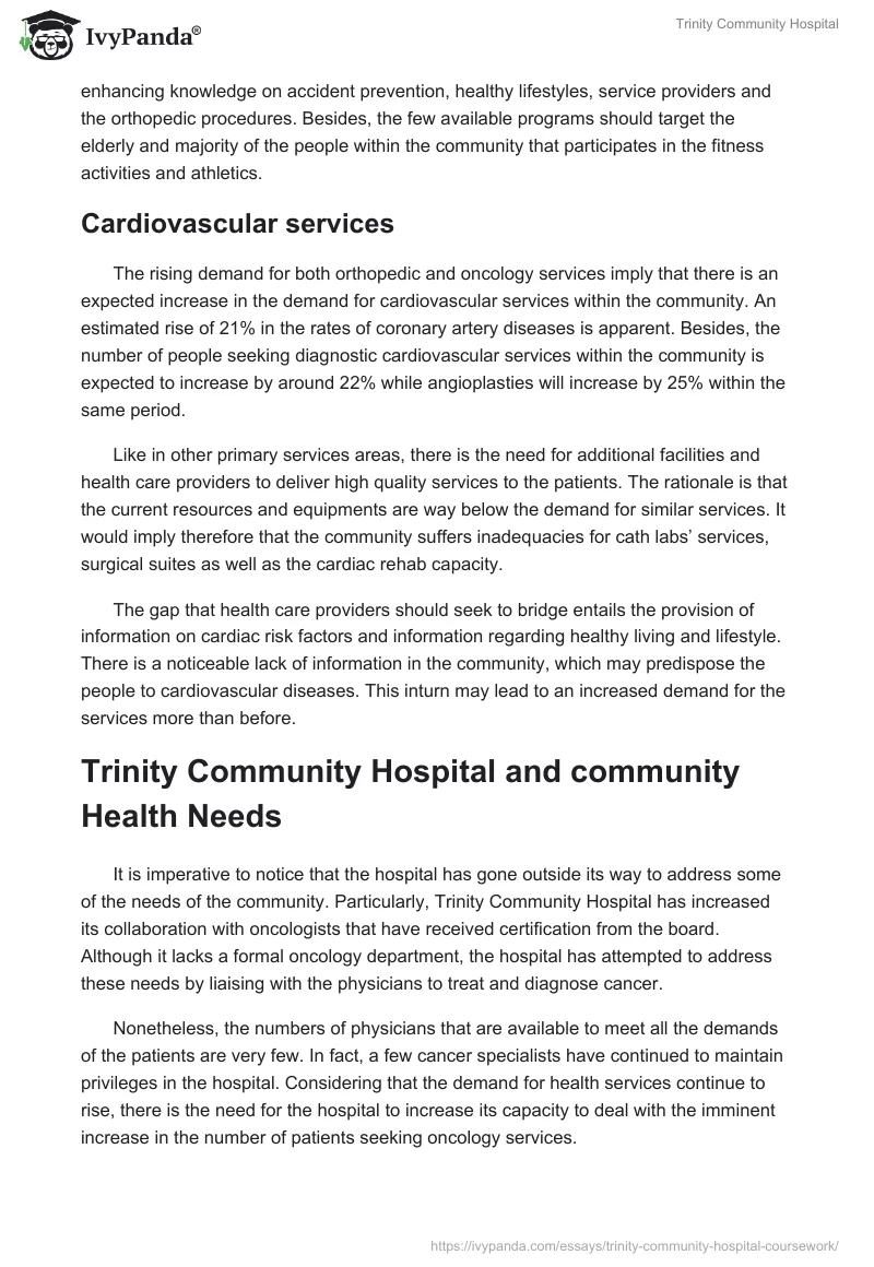Trinity Community Hospital. Page 3