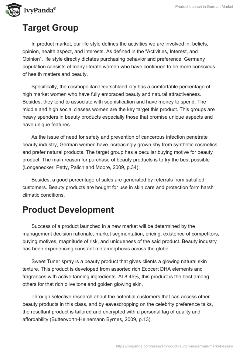Product Launch in German Market. Page 2