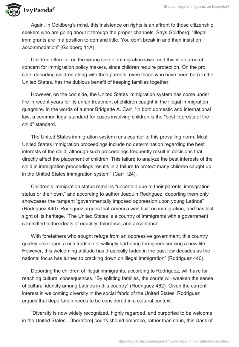 Should Illegal Immigrants be Deported?. Page 3