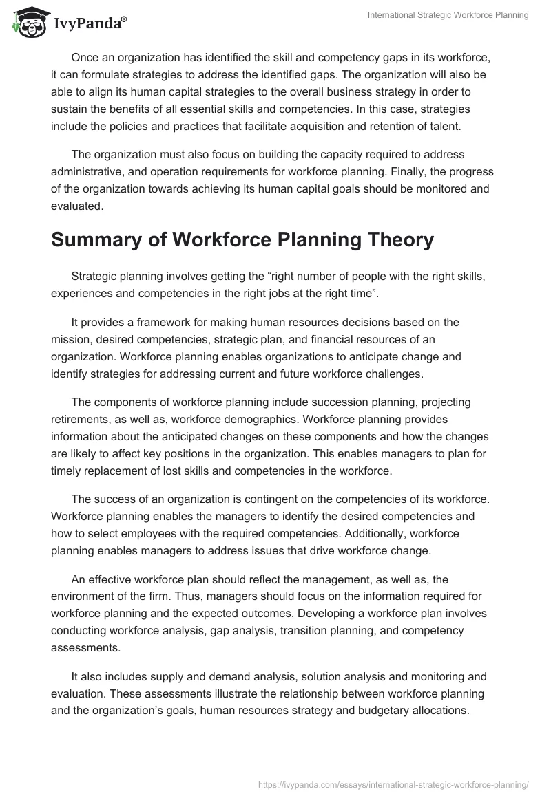 International Strategic Workforce Planning. Page 4