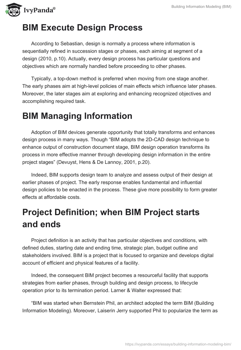 Building Information Modeling (BIM). Page 2