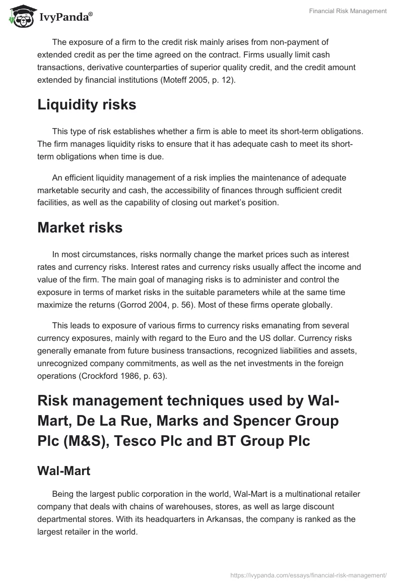 Financial Risk Management. Page 2