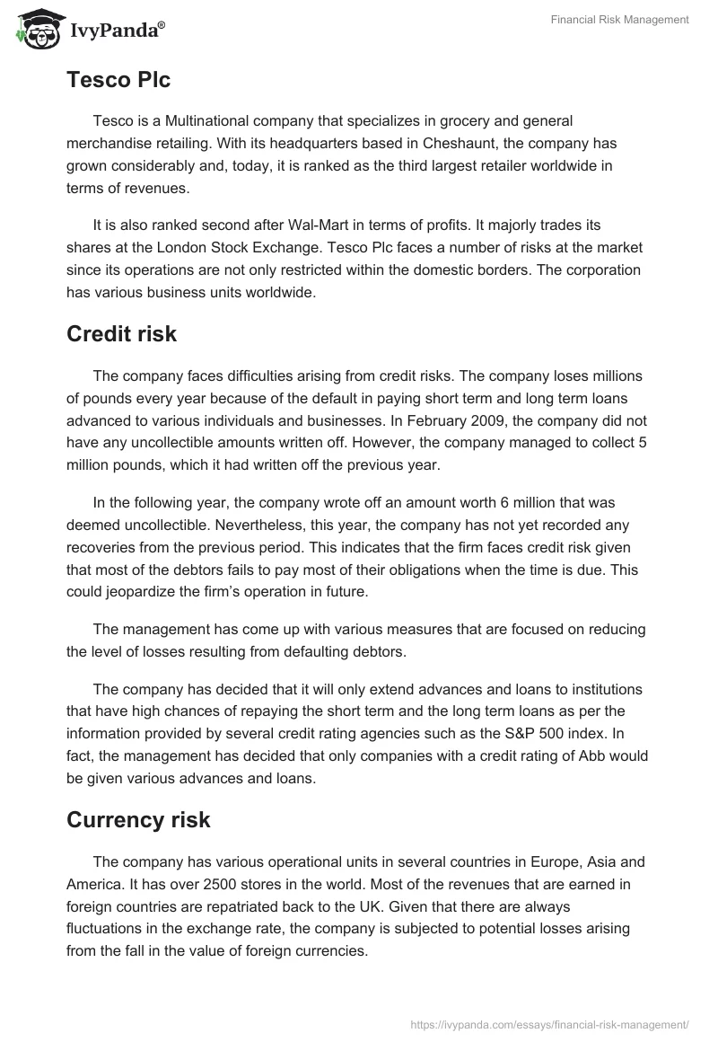 Financial Risk Management. Page 4