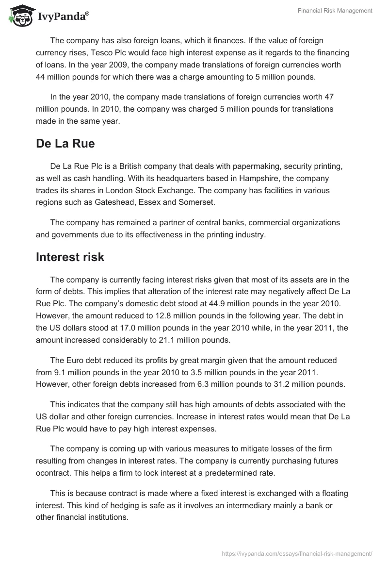 Financial Risk Management. Page 5