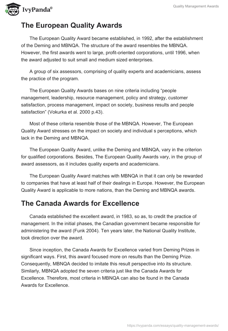 Quality Management Awards. Page 3