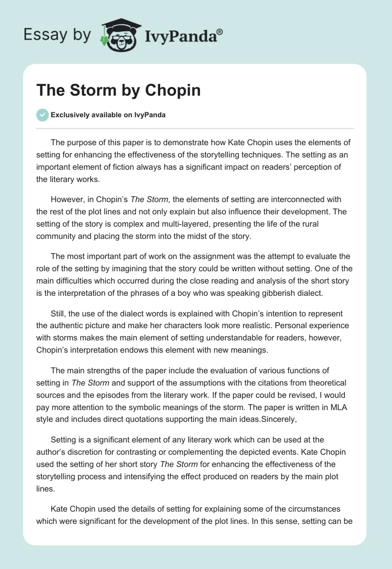 The Storm by Chopin. Page 1