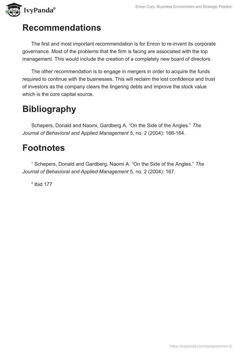Enron Corp. Business Environment and Strategic Position. Page 5