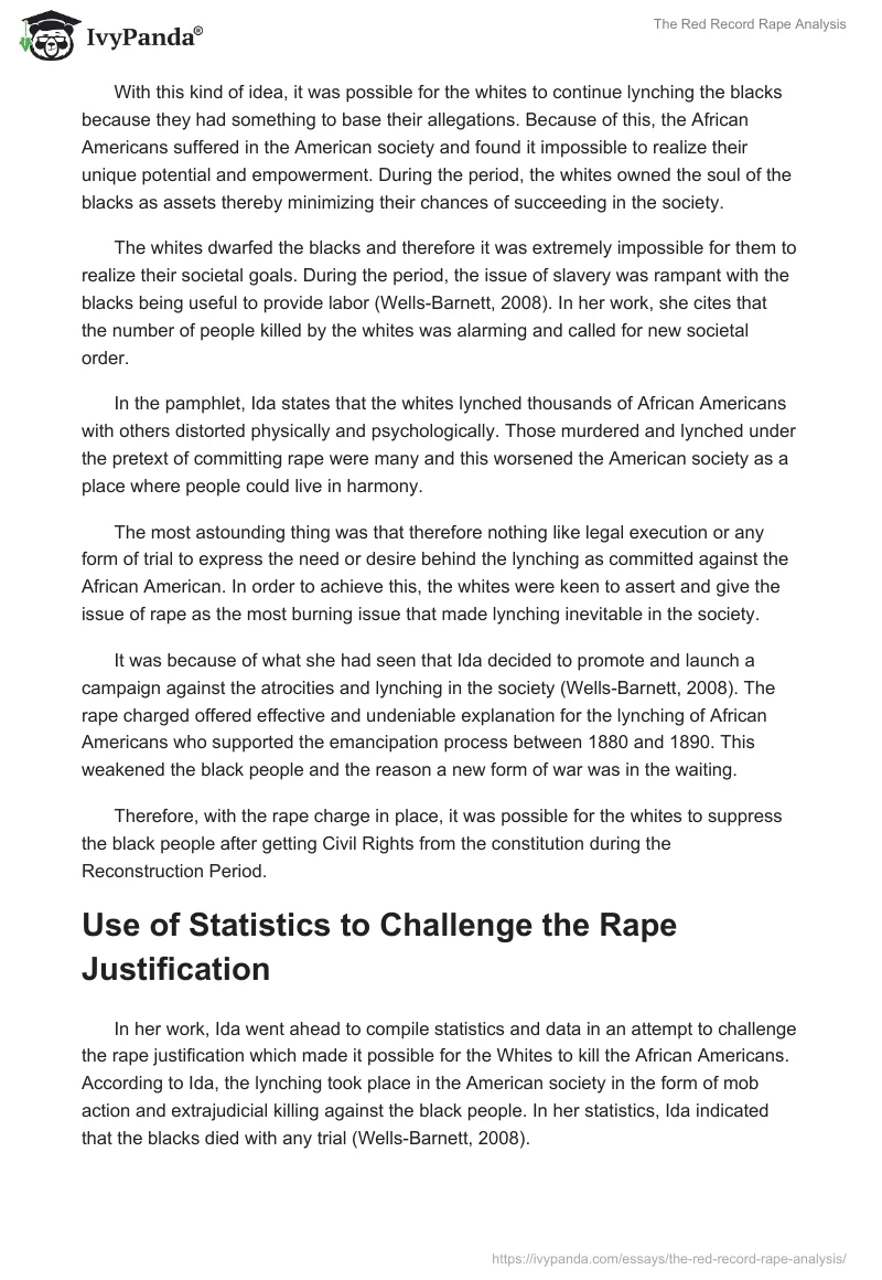 The Red Record Rape Analysis. Page 2