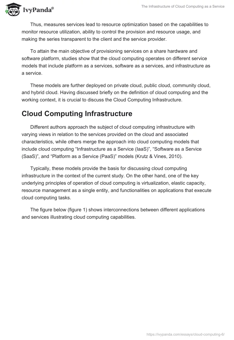 The Infrastructure of Cloud Computing as a Service. Page 4