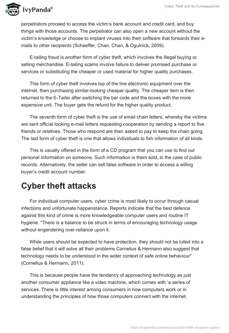 Cyber Theft and Its Consequences. Page 4