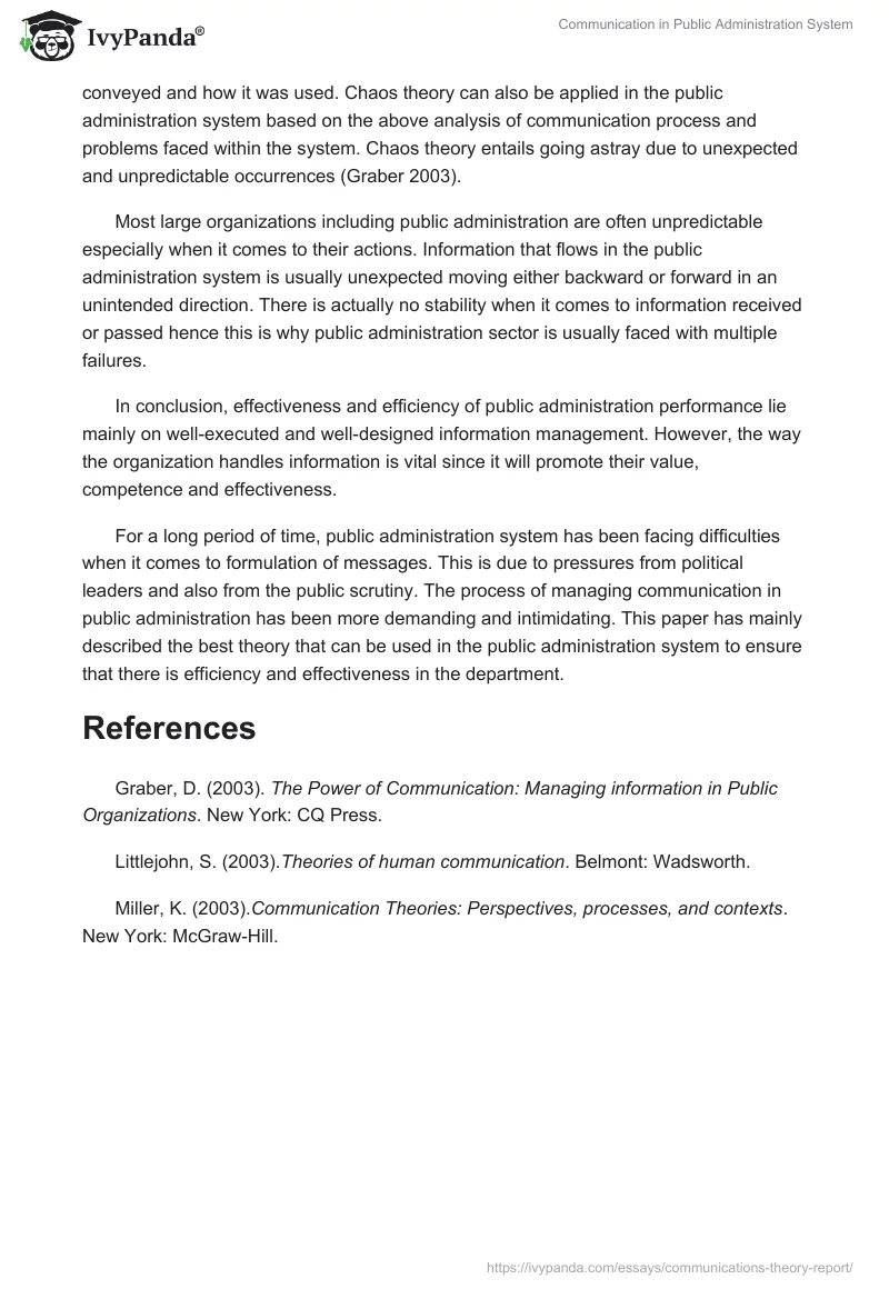 Communication in Public Administration System. Page 4