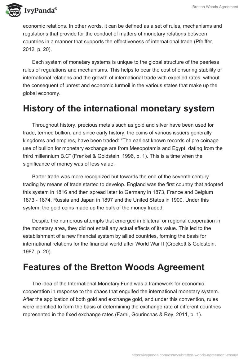 Bretton Woods Agreement. Page 2