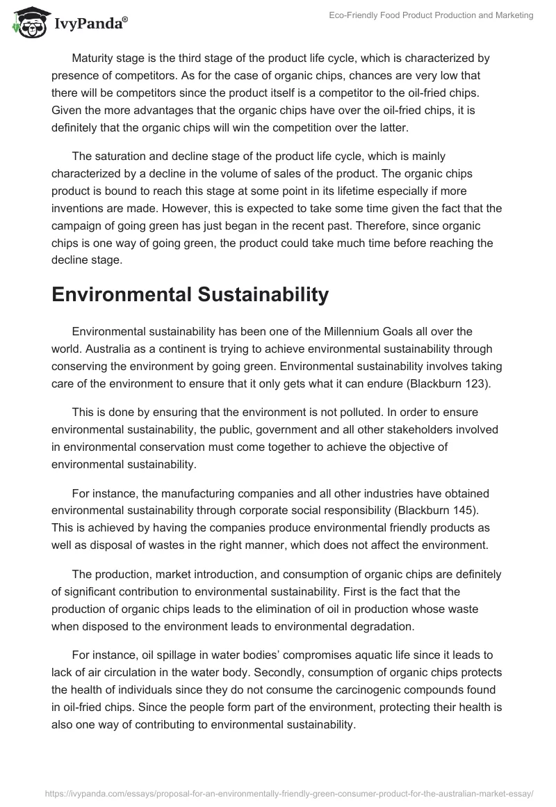 Eco-Friendly Food Product Production and Marketing. Page 4